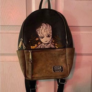 Rare Marvel Loungefly Baby Groot Floral Mini Backpack